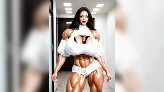 Muscle Mistress series...Its Latex Cleaning day...