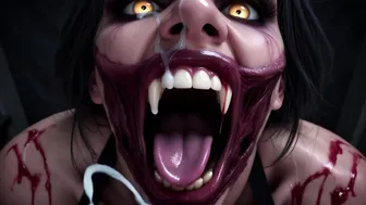 Monster Woman Cumshot on face