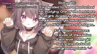 Get through 8 girls to pass Catgirls Academy's exam (Sex JOI)