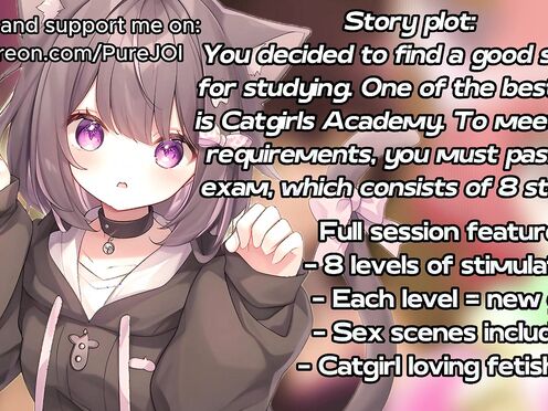 Get through 8 girls to pass Catgirls Academy's exam (Sex JOI)