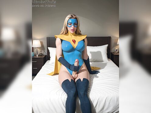 Futa Blonde Blazer powerful Cumshot (Dispatch)