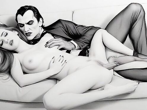 dracula fucking beautiful lady on sofa