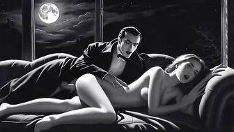dracula fucking stunning girl on sofa
