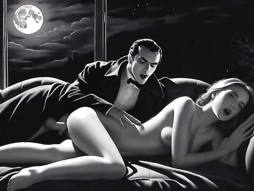 dracula fucking stunning girl on sofa